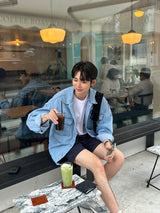 LMN Renee Two Pocket Oversized Denim Jacket (5 colors)