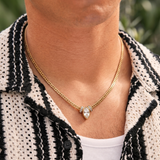 Vintage Marquise Cubic Zirconia Curb Chain