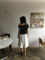 Raw Cotton Bermuda Pants (2color)