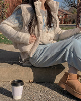Crop padded vest