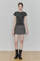 フラジャイルグラフィックTEE charcoal