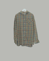 Kits hoodie check shirt (Blue)