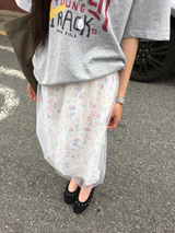 ミュート フラワー ミディスカート(1color)