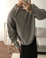 Bis Diagonal Button Knit
