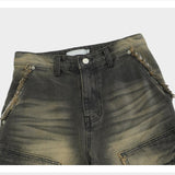 Franken cargo denim pants