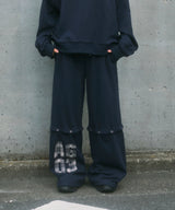 UNISEX 2WAYチェックロゴスウェットパンツ