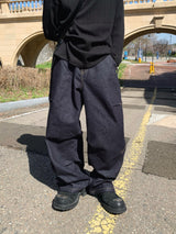 セティピンタックノンフェードデニムパンツ