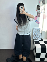 カーペンターツーピンタックロングパンツ 💙🖤🩶3カラー