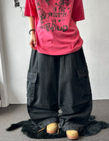 Eve Parachute Cargo Balloon Denim Pants 3color