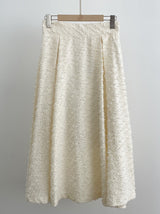26SS★ Sotime Tassel Jacquard Flared Skirt