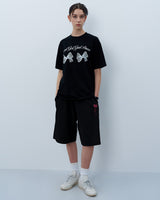ツインリボンTシャツ　ブラック