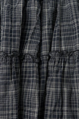 Check frill skirt