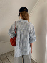 [ORIGINAL] Indie check oversized shirt