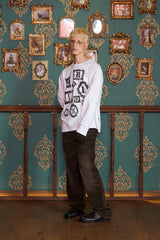FRAME LOGO LONG SLEEVE T SHIRT / WHITE