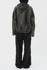 Dex Washed Leather Jumper (2color)