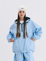 BIG PATCH POCKET HOODED ANORAK JACKET