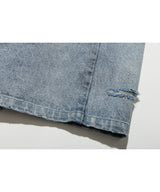 Bleached Bermuda Pants (Light Blue)