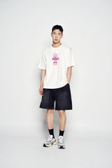 25SS HEART ALIEN SHORT SLEEVE T-SHIRT CREAM