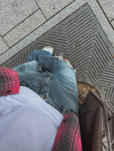 ボヘミアンダメージワイドデニムパンツ