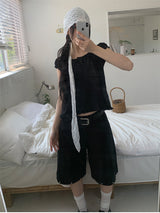 TEXTURE PUFF BLOUSE (3C)