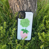 BIG PINK STRAWBERRY case (glass bumper)
