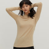 ウールライクベーシックTシャツ ベージュ
