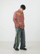 Rookie washing checked shirts 2color