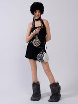 Fluffy Tambourine Chain Bag - Cream