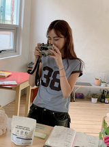 38 スリム半袖Tシャツ (4color)