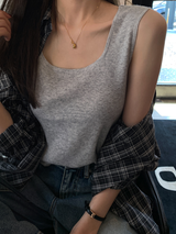 Kes Square Neck Wool Sleeveless Knit / 5 colors