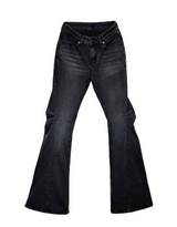 dark black washing pintuck bootcut denim pt