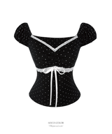 Alice dot puff top (2color)