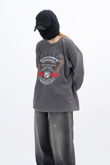 American Vintage Washed Waffle Long Sleeve T-Shirt