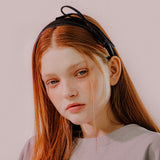 ワイドリボンサテンヘアバンド