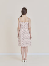 Frill midi dress (Pink)