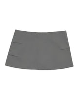 Pintuck Mini Satin Skirt