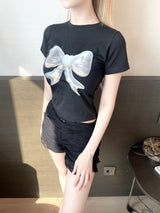 1210. Balloon ribbon printing crop T (2color)