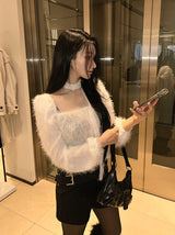 Square neck twilight blouse