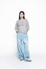 25SS DESTROYED DENIM BANDING PANTS LIGHT BLUE