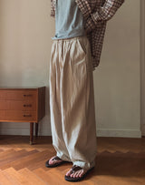 Soven Linen Two-Tuck Banding Pants