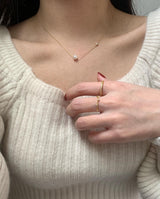 (silver925) Pearl cubic necklace *silver