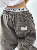 HIP PATCH RIVET PIGMENT DENIM BERMUDA 🫐🍪🖤3COLOR