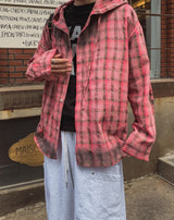 Venish dirty hood check shirt