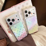 [1+1BOGO]カラフル ポルカドット ゴールド アクセント フルカバー iPhone ケース (iPhone 14–17 Series)