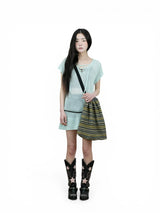KNIT REVERSIBLE BAG (BROWN)