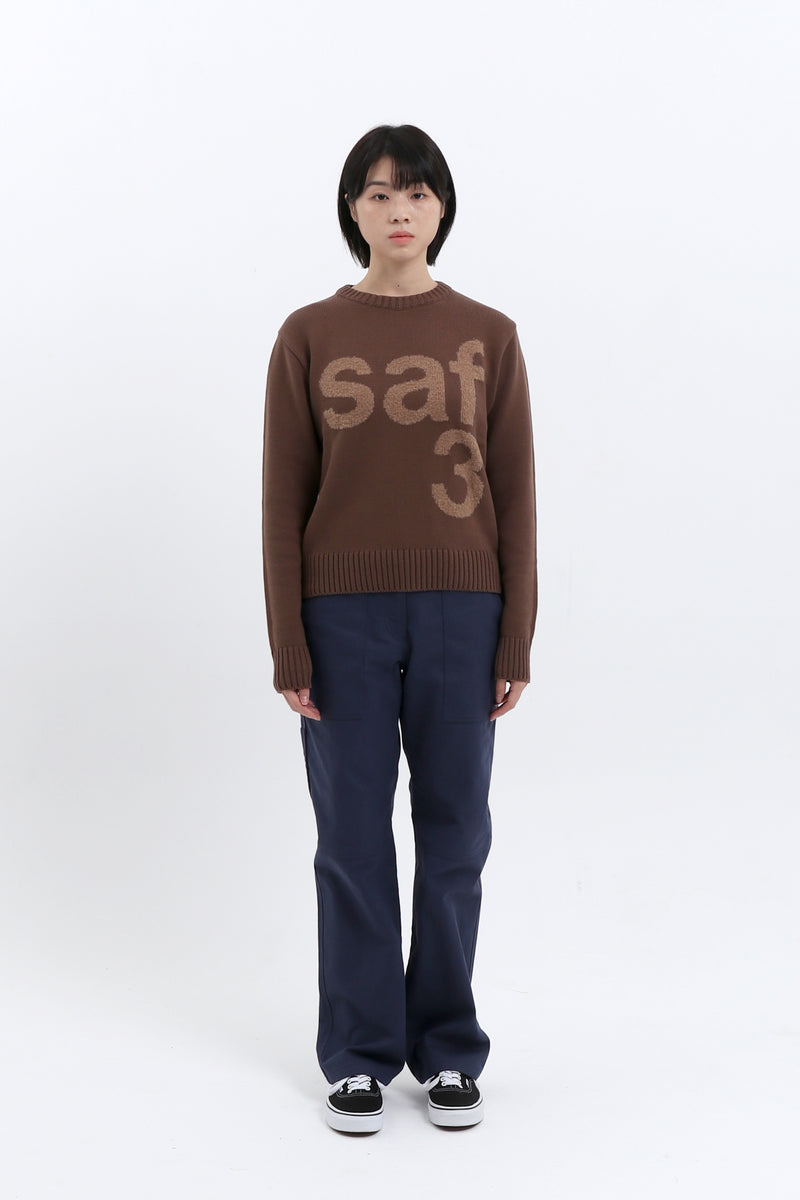 1/2 ベーシック SAFARI ニット (BROWN)