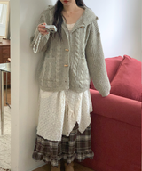 Tteokbokki hoodie cardigan
