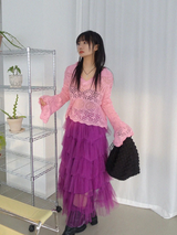 RAPUNZEL FRILL CAN CAN SKIRT IN PURPLE