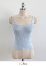 Sisle knit sleeveless wrinkle shirt set