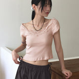 Notter Double Lace Square Short Sleeve T-shirt